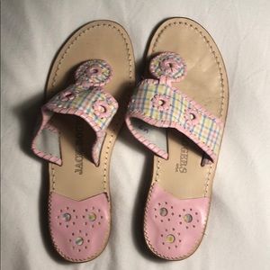 Pastel Plaid Jack Rogers Sandals